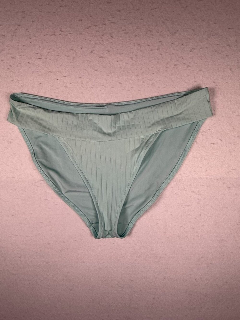 Aerie Women’s Swim Bikini Bottoms Mint Green Striped Design Size XL New